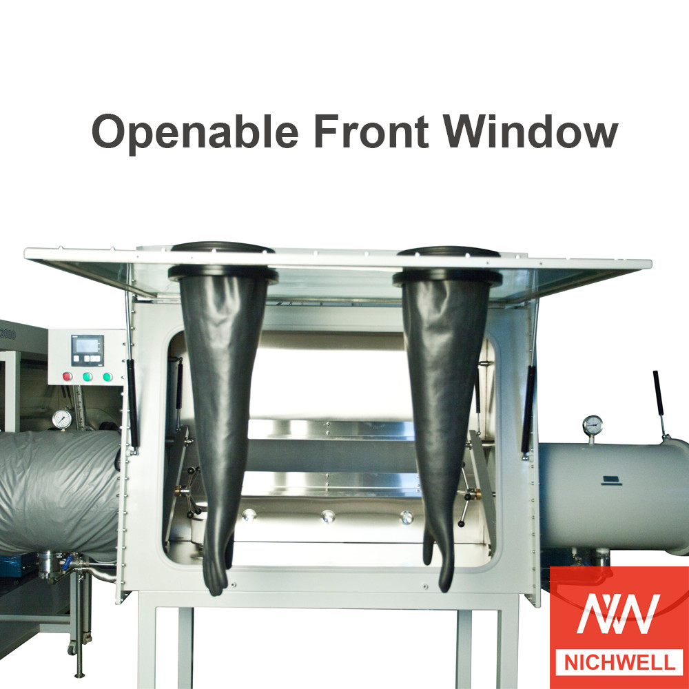 α-1200U Inert Vacuum Controlled Atmospheres Laboratory Glovebox With Openable Front Window